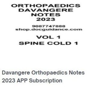 Davangere orthopaedic Notes 2025 edition